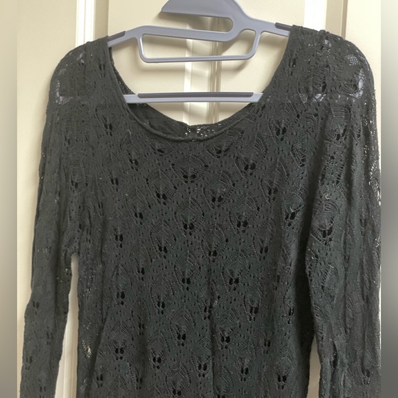 United color of Benetton, M, Black see through top - Picture 1 of 4